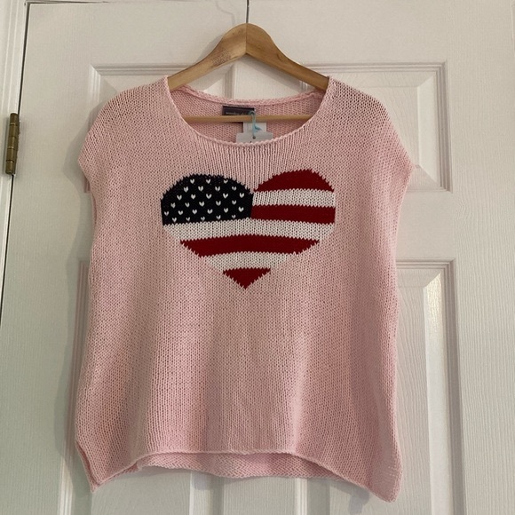 NWT Wooden Ships‎ Heart Flag Tee Caprice Pink XS/S - Picture 4 of 8
